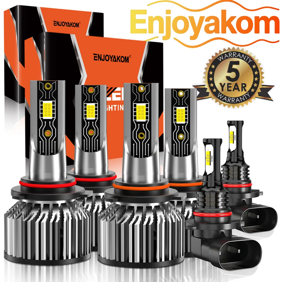 Para Lexus LS400 1998-2000 HID LED Faro Bombilla Alto Bajo + Kit Luz Antiniebla 6x 6500K Foto 1 de 4