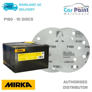 Mirka Basecut P180 Körnung 150 mm DA H&L Schleifscheiben 10 Stück 6 Zoll Papier Schleifmittel Körnung - Bild 1 von 10