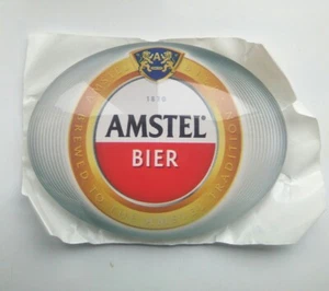 Amstel Bier Oval Badge Fount Lens 3D FISH EYE BEER PUMP PLAQUE MAN CAVE FONT - Picture 1 of 1