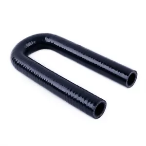 ID 19mm 3/4" 180 Degree U-Shape Bend Silicone Coupler Hose Black Turbo Pipe Tube - Imagen 1 de 12