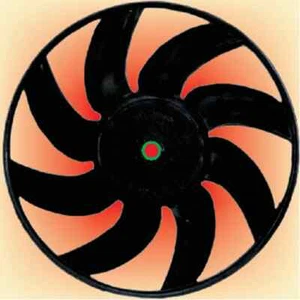 Hoja de ventilador de refrigeración del radiador de 15" - plástico negro y aluminio para Indica - Imagen 1 de 4