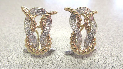    High Quality Diamond Earrings Clip Ons  1.50 ctw VS1-G Diamonds   Make Offer - Image 1 of 4