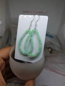 Orecchini pendenti crisoprasio argento sterling 925 gioielli da regalare h66 - Foto 1 di 7