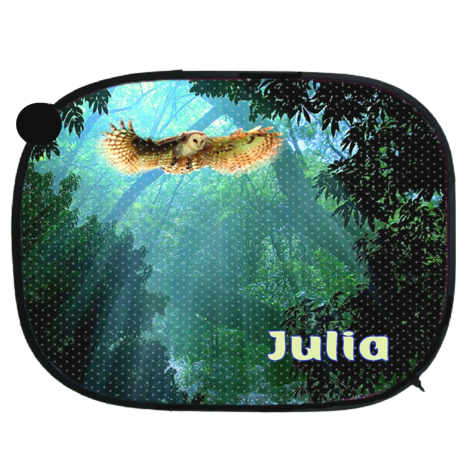 Pare soleil pour voiture chouette personnalisé prénom au choix réf 20 - Photo 1/1