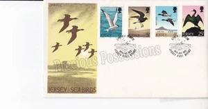 Unaddressed Jersey FDC First Day Cover 1975 JERSEY SEA BIRDS - Picture 1 of 1