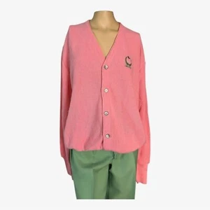 Cardigan vintage IZOD Lacoste rosa - taglia L - Foto 1 di 8