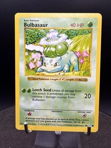 Bulbasaur Shadowless Base Set BSS 44/102 Pokemon Card - Picture 1 of 21