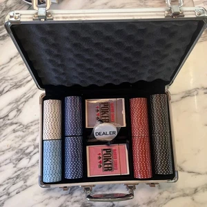World Series of Poker Set Chips & 2 Deck of Cards & Aluminum Case New See Desc - Picture 1 of 10