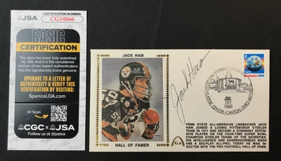 Jack Ham Signed FDC Envelope JSA Cert w/COA #59 NFL Pittsburgh Steelers HOF '88! - Image 1 of 4