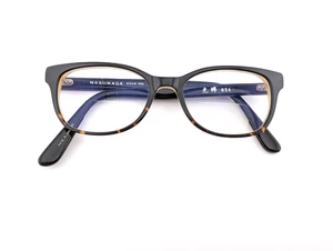 Masunaga Eyeglasses, Frames Only, 034 Black/Tortoise, 48-17-145, Made in Japan - Picture 1 of 22