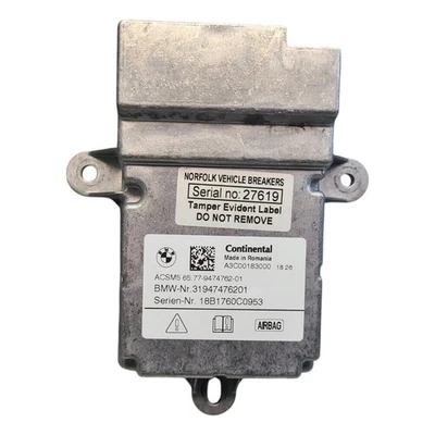 BMW G30 G31 5 Series Crash Module SRS ECU 9474762 - Image 1 of 4