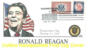 COLLINS HAND PAINTED Inauguration Day 85 Ronald Reagan - Picture 1 of 1