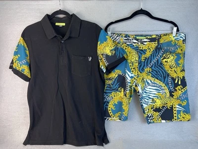 CONJUNTO POLO/DENIM CORTO VERSACE HOMBRE TALLA GRANDE 40 Foto 1 de 4
