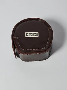 Estuche de lentes de cuero Rollei vintage mediados de siglo Alemania - Imagen 1 de 4