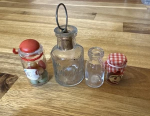 Bottiglie vetro miniatura antica casa delle bambole macchina da scrivere bottiglia inchiostro usato per display - Foto 1 di 6