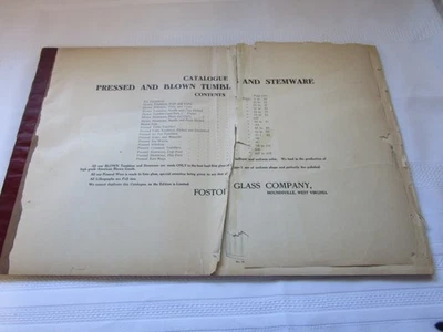 Catálogo temprano FOSTORIA GLASS alrededor de 1900 vasos de vajilla jarras pilners icers Foto 1 de 4