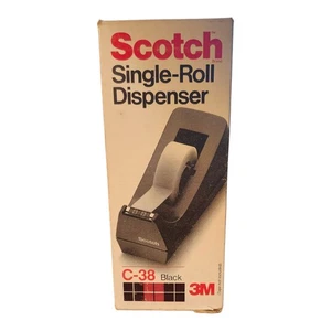 3M SCOTCH EINZELROLLE BANDABROLLER C-38 VINTAGE 1986 NOS SCHWARZ  - Bild 1 von 1