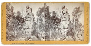 Whitney's Gallery Stereoview St. Croix River Devil's Chair 1860s - Picture 1 of 2