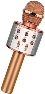Bluetooth Karaoke Mikrofon Drahtloses Party Mikrofon Handmikrofon in Rosegold - Bild 1 von 5