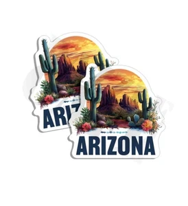 Arizona sticker vinyl decal desert cactus mountains Sedona 2PACK Made in the USA - Picture 1 of 3