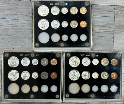 1954 P-D-S US Mint Uncirculated 90% Silver Double Mint Set, 30 Coins Total - Image 1 of 4