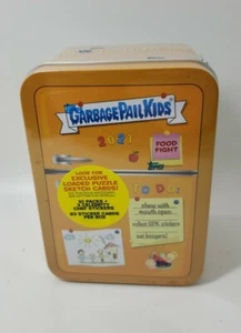 2021 Garbage Pail Kids Series 1 'Food Fight!' refrigerator ORANGE Tin- 10 packs - Picture 1 of 5