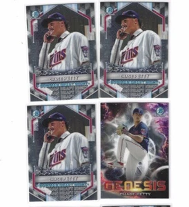 4 2021 BOWMAN DRAFT CHASE PETTY TWINS 3X DRAFT NIGHT 1X CHASE PETTY GENESIS - Picture 1 of 1