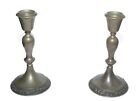 Antique Style Candle Holder Pair - Old German Silver (835) - Handcrafted