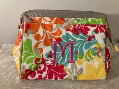 Thirty One 31 Bolsa de Viaje Cosmética Monograma "M" Floral 10" W X 8" H x 5.5" D Foto 1 de 4