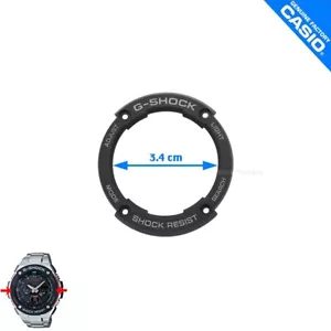Bisel superior de reloj genuino Casio G-Shock G-Steel GST-S100D-1 GST-S120 resina negra - Imagen 1 de 1