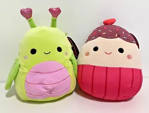 Squishmallows Hadeon The GrassHopper 8" Valentines and Elpha the Cupcake 2023 - Picture 1 of 16
