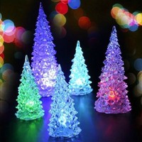 Christmas Tree Ice Crystal Colorful LED Desk Home Decor/Table Lamp Night Light