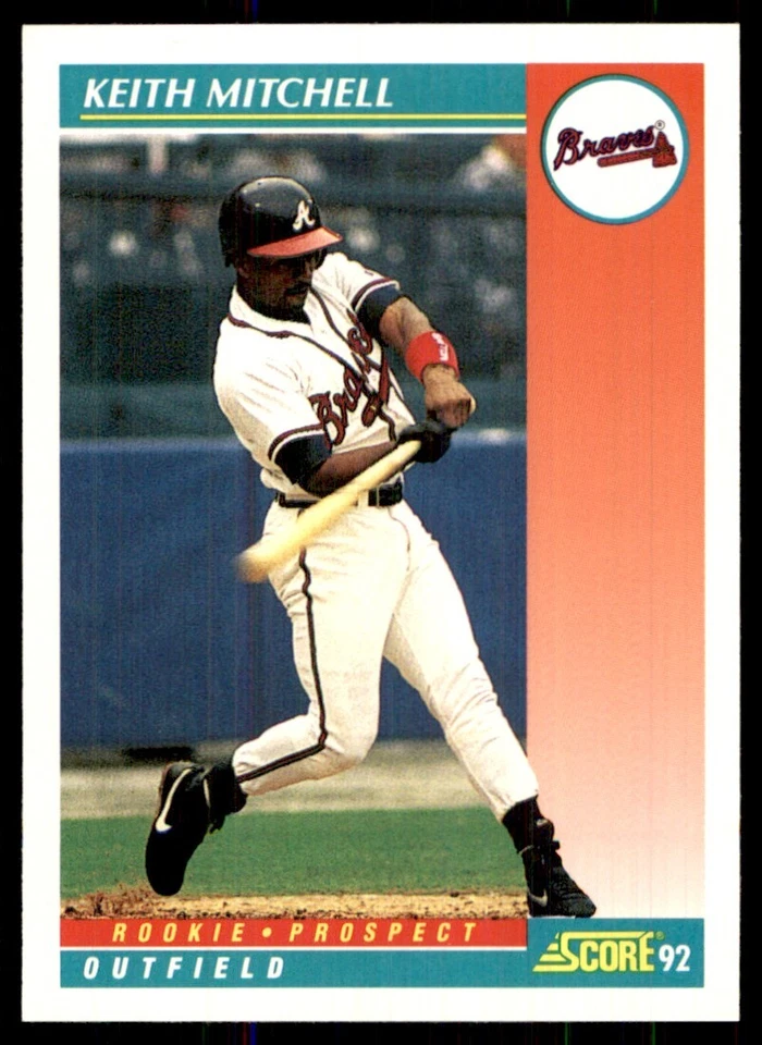 1992 Score Keith Mitchell Atlanta Braves #748 - Image 1 of 2