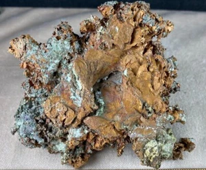 Großer Kupferkristall - C&H Mine - Michigan - 2 Pfund 9,4 Unzen (1.159 Gramm) - alter Lagerbestand - Bild 1 von 12