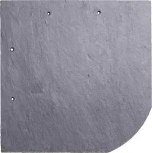 Naturschiefer Bogen 20x20cm anthrazit Schiefer Platte Dach Fassade gerundet - Bild 1 von 2