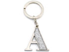 NEW Whitehill Silver Glitter Initial Keyring A