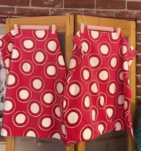 IKEA Hedda Cirkel Red / Pink Pillow Covers Shams X 2 26 X 26 - Picture 1 of 2