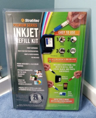 NOS Sealed Stratitec Premium Series Inkjet Refill Kit   EIR595 EASY to Use - Image 1 of 3