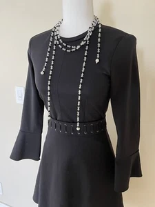 New Authentic Marella by Max Mara Black Jersey Overall  Dress, Size 2, MSRP$345 - Picture 1 of 11
