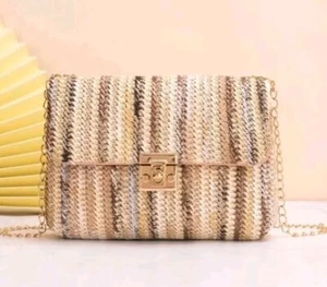 Cross Woven Square Bag - Picture 1 of 5