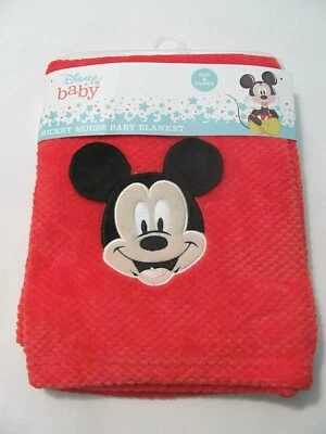 NWT DISNEY BABY MICKEY MOUSE RED BABY SOFT & CUDDLY BLANKET - Image 1 of 4