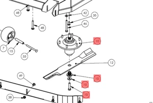 ORIGINAL OEM ALTOZ 2900361-SP 2900361 DECK SPINDEL FINISH CUT XCZ, XCS, XPHD, TRX - Bild 1 von 2