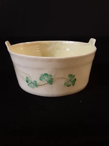 Nuevo Tréboles de Mantequilla Abierta Belleek De Colección 5ta Marca Verde Pintado San Patricio - Imagen 1 de 9