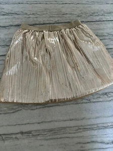 Carter's Girls Gold Metallic Pleated Skirt Size 6/6X - Picture 1 of 7