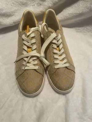 Tênis Tory Burch Howell T-Monograma Bordado Jacquard Logotipo Floral Tamanho 10 M - Imagem 1 de 4