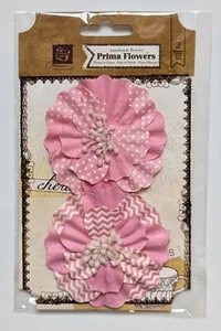 Ascot Park Pink Carnation Paper Flowers Prima Marketing Scrapbook Embellishments - Picture 1 of 3