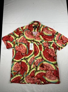 Bayou Wear Art 4 Now New Orleans Jazz Fest Shirt Men L Rayon Watermelon NWT HTF - Picture 1 of 11