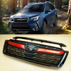ABS Front Grille Fits Subaru Forester Red Metallic Shiny + Matt Black 2014-2018