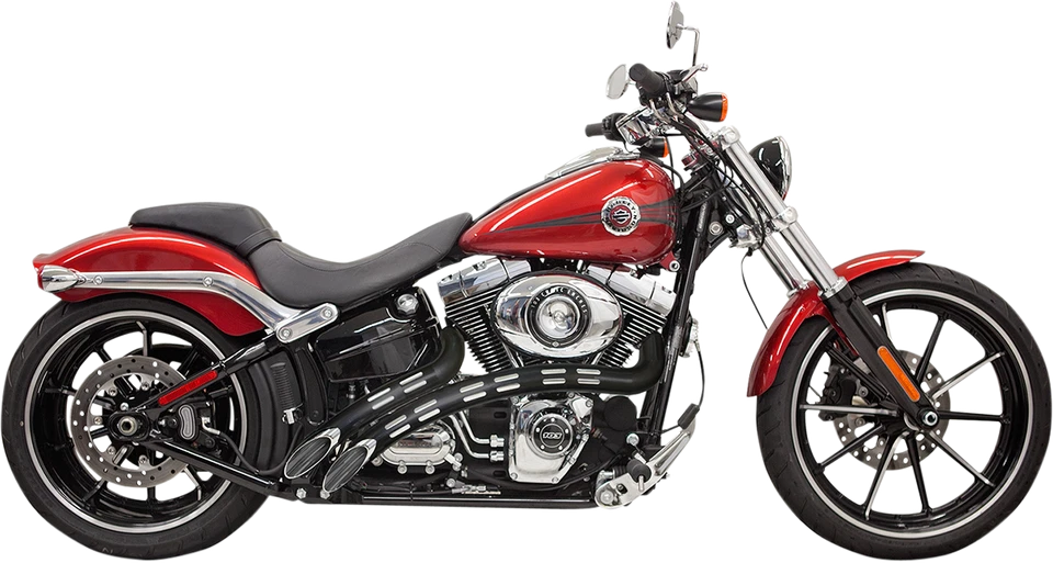 Bassani Radial Sweepers 2-2 Exhaust Bl/Ch 86-17 Harley Dyna Softail Breakout FXS - Image 1 of 1