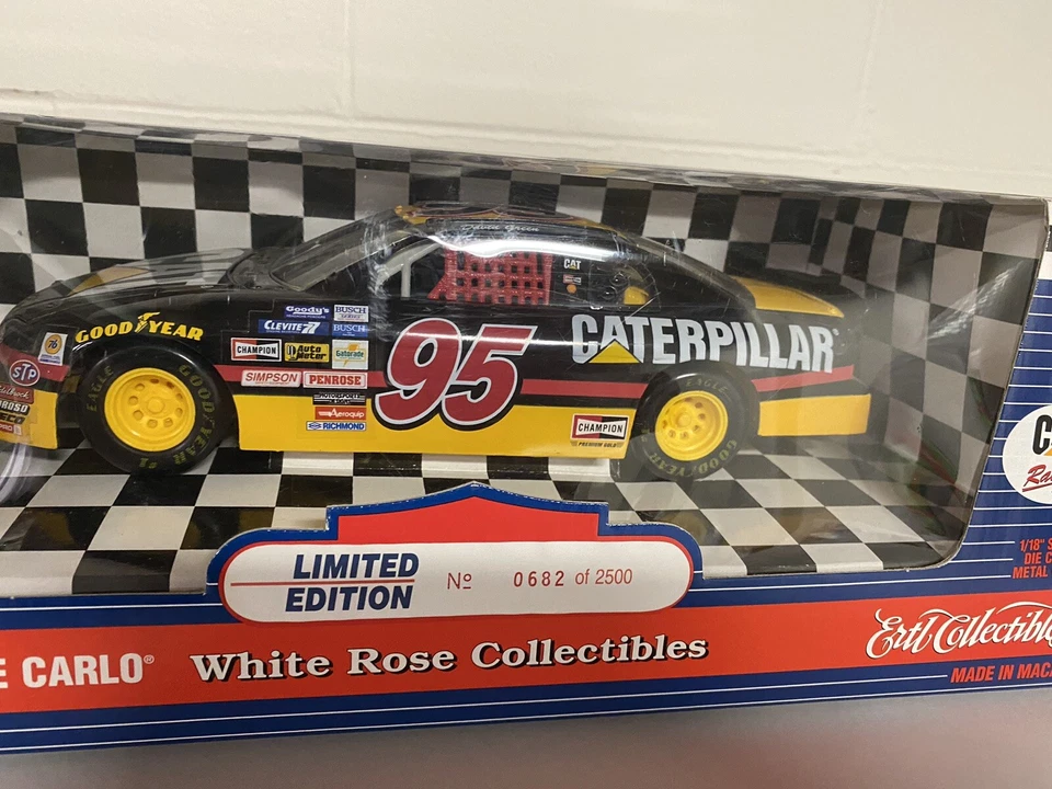 Ertl White Rose Nascar- David Green Caterpillar Monte Carlo Car/Bank-1/18-New - Image 1 of 4